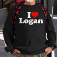 I Love Heart Logan Sweatshirt Gifts for Old Men