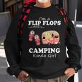 Im A Flip Flops And Camping Kinda Girl Fitted Camp Lover Sweatshirt Gifts for Old Men