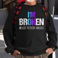 I'm Broken Wear Teal And Purple Suicide Prevention Awareness Sweatshirt Gifts for Old Men