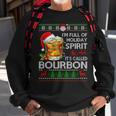 I'm Full Of Holiday Spirit Bourbon Ugly Xmas Sweater Pajama Sweatshirt Gifts for Old Men