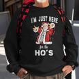 I'm Just Here For The Ho's Rude Christmas Santa Sweatshirt Gifts for Old Men