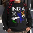 India Cricket With Indian Flag Brush Stroke Sweatshirt Gifts for Old Men