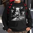 Invasion Thanksgiving Meme Alien Turkey Ufo Selfie Sweatshirt Gifts for Old Men