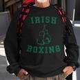 Irish Boxing Green Vintage Distressed Style Sweatshirt Gifts for Old Men