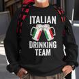 Italian Drinking Team Salute Italy Flag Funny Oktoberfest Sweatshirt Gifts for Old Men