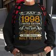 July 1998 22 Years Old 22Nd Birthday Gifts Sweatshirt Gifts for Old Men