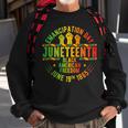 Junenth 1865 Celebrate Independence Day Of Bold Black Sweatshirt Gifts for Old Men