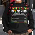 Junenth Black King Nutritional Facts Melanin Men Fat Sweatshirt Gifts for Old Men