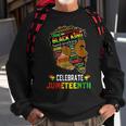 Junenth Celebrate 1865 Freedom Black King Fathers Day Men Sweatshirt Gifts for Old Men