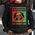 Junenth Remembering My Ancestors Black Freedom 1865 Sweatshirt Gifts for Old Men