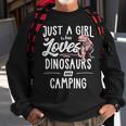 Just A Girl Who Loves Dinosaurs And Camping Dinosaur Sweatshirt Gifts for Old Men