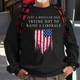 Just A Regular Dad America Flag America Patriotic Father Day Sweatshirt Gifts for Old Men