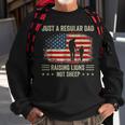 Just A Regular Dad Raising Lions For Dad And Son Patriot Gift For Men Sweatshirt Gifts for Old Men