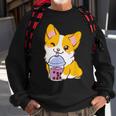 Kawaii Corgi Loves Bubble Tea Funny Bobas Welsh Dog Sweatshirt Gifts for Old Men