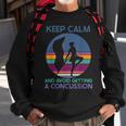 Keep Calm And Avoid Getting A Concussion Retro Color Guard Sweatshirt Gifts for Old Men