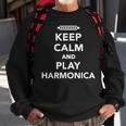 Keep Calm And Play Harmonica Sweatshirt Gifts for Old Men