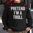 Lazy Halloween Costume Last Minute Gift Pretend Im A Troll Halloween Funny Gifts Sweatshirt Gifts for Old Men