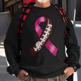 Leopard Game Day Pink American Football Tackle Breast Cancer Sweatshirt Gifts for Old Men