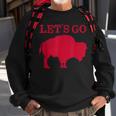 Lets Go Buffalo New York Bflo Wny Vintage Football Sweatshirt Gifts for Old Men