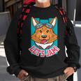 Let's Jam Corgi Dog Sweatshirt Gifts for Old Men