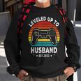Leveled Up To Husband Est 2023 Newly Married Bachelor Party Sweatshirt Gifts for Old Men