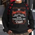 Li Blood Runs Through My Veins Family Christmas Sweatshirt Gifts for Old Men