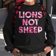 Lions Not Sheep Pink Camo Camouflage Sweatshirt Gifts for Old Men