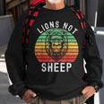 Lions Not Sheep Vintage Retro Sweatshirt Gifts for Old Men