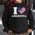 I Love Argenta I Heart Argenta Sweatshirt Gifts for Old Men