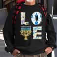 Love Cute Hanukkah Chanukah Menorah Pajama Matching Family Sweatshirt Gifts for Old Men