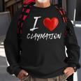 I Love Heart ClaymationSweatshirt Gifts for Old Men