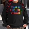 Make It A Double Twin Dad Expecting Twins Baby Announcement Sweatshirt Gifts for Old Men