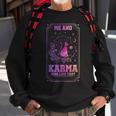 Me And Karma Vibe Like That Tarot Card Cat Toy Sweatshirt Gifts for Old Men