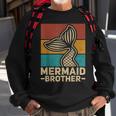 Mermaid Brother Mermaid Birthday Party Outfit Retro Mermaid Sweatshirt Gifts for Old Men