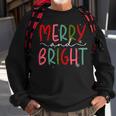 Merry And Bright Christmas Women Girls Kids Toddlers Cute Sweatshirt Gifts for Old Men