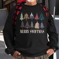 Merry Swiftmas Christmas Trees Xmas Holiday Pajamas Retro Sweatshirt Gifts for Old Men