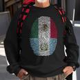 Mexico & Guatemala Fingerprint Half Mexican Guatemalan Roots Sweatshirt Gifts for Old Men