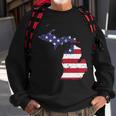 Michigan Map State American Flag 4Th Of July Pride Sweatshirt Gifts for Old Men