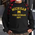 Michigan Video Espionage Sweatshirt Gifts for Old Men