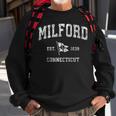 Milford Ct Vintage Nautical Boat Anchor Flag Sports Sweatshirt Gifts for Old Men