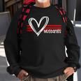Mustangs Pride Sport Team School Spirit Red Heart Sweatshirt Gifts for Old Men