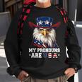 My Pronouns Are Usa Funny Eagle 4Th Of July American Gift For Mens Sweatshirt Gifts for Old Men