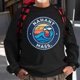 Nahant Massachusetts Ma Vintage Nautical Waves Sweatshirt Gifts for Old Men