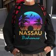 Nassau Bahamas Beach Trip Retro Sunset Summer Vibes Graphic Bahamas Funny Gifts Sweatshirt Gifts for Old Men