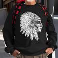 Native American Feather Headdress America Indian Chief Sweatshirt Gifts for Old Men