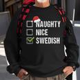 Naughty Nice Swedish Santa Hat Christmas Sweatshirt Gifts for Old Men