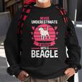 Never Underestimate A Woman With A Beagle Sweatshirt Gifts for Old Men