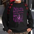 Never Underestimate An Old Woman With A Bicycle Funny Quote Sweatshirt Gifts for Old Men