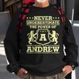 Never Underestimate Andrew Personalized Name Sweatshirt Gifts for Old Men