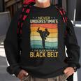 Never Underestimate Dude With A Black Belt Karate Boys Mens Sweatshirt Gifts for Old Men